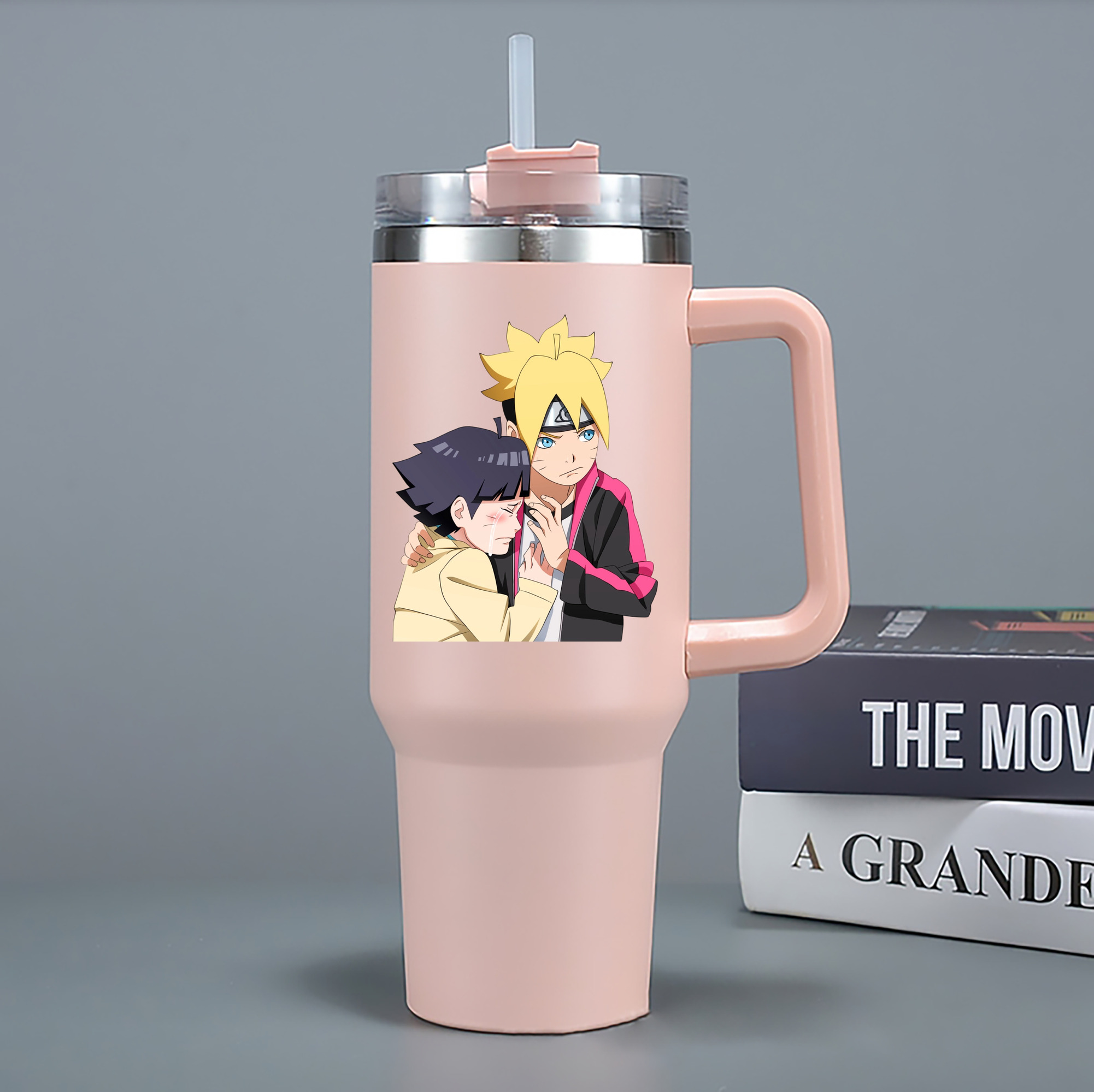（画像用） NARUTO -ナルト- うずまき ボルト Uzumaki Boruto 1200mL車用タンブラー - クリスタルステッカー（プラスチックストロー付き）